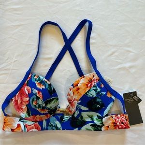 NEW NWT Abercrombie & Fitch A&F Perfect Push Up Bikini Bra Top Floral Size 34A